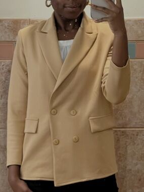 ASOS Double-Breasted Blazer Jacket - Camel